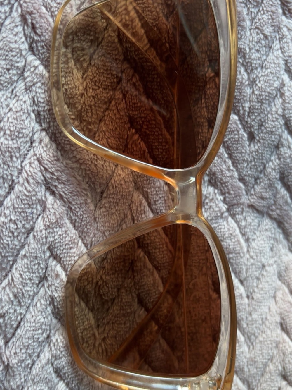 & Other Stories Amber Translucent Square Sunglasses